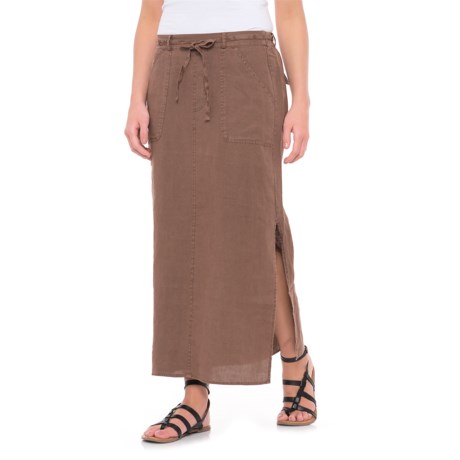 Artisan NY Linen Midi Utility Skirt (For Women)