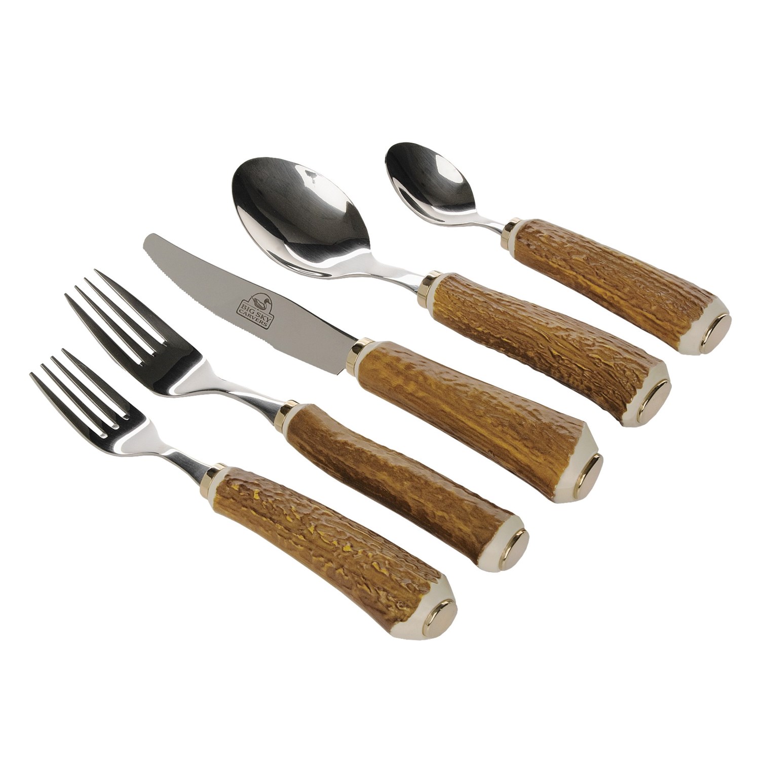 Big Sky Carvers Faux Antler Flatware Set   5 Piece 3479D 43