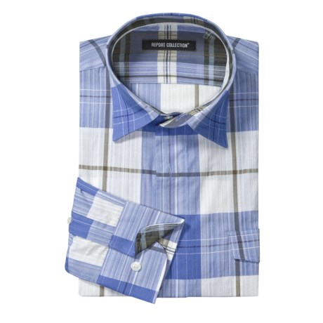 Report Collection Cotton Sport Shirt - Long Roll-Up Sleeve (For Men)