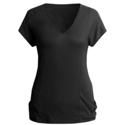 Lilla P Whisper Weight Shirt - V-Neck, Short Sleeve (For Women)
