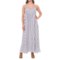 Antibes Blanc Seersucker Stripe Linen Maxi Dress - Sleeveless (For Women)