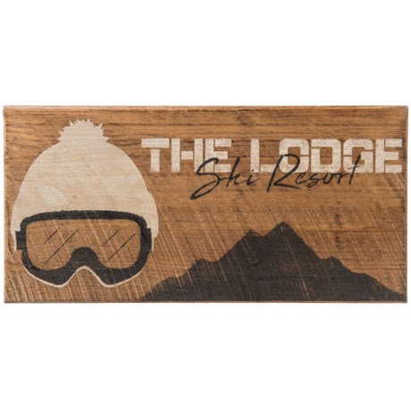 Seven Anchor Designs The Lodge Ski Resort Sign - 10x20”
