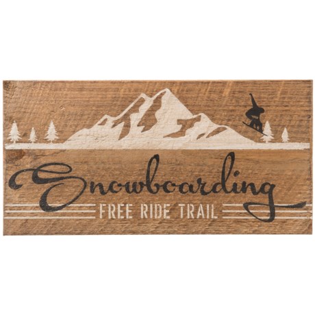 Seven Anchor Designs Snowboarding Free Ride Trail Sign - 10x20”