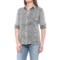 Solitaire Embroidered Button-Up Shirt - Long Sleeve (For Women)