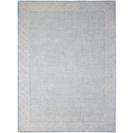 Amer Calvin Collection Aqua Area Rug - 7’6”x9’6”, Wool-Cotton