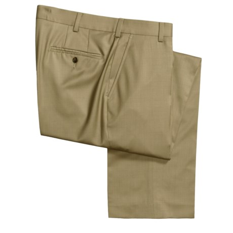 Barry Bricken Wool Gabardine Dress Pants - Flat Front (For Men)
