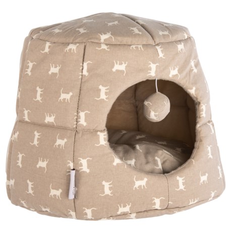 Whiskers & Co. Polka Kitty Cat Hut - 18” Round