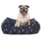 Max Studio Star Denim Reversible Cuddler Dog Bed - 24x19”