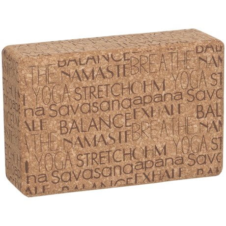 Apana Printed Cork Yoga Block - 3x5.75x9”