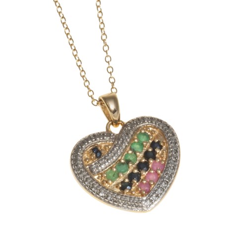 Prime Art Heart Pendant Necklace - 18K Gold-Plated Sterling Silver