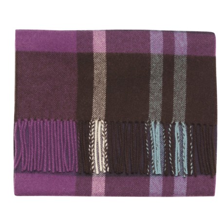 Johnstons of Elgin Bright Buffalo Check Scarf - Woven Lambswool