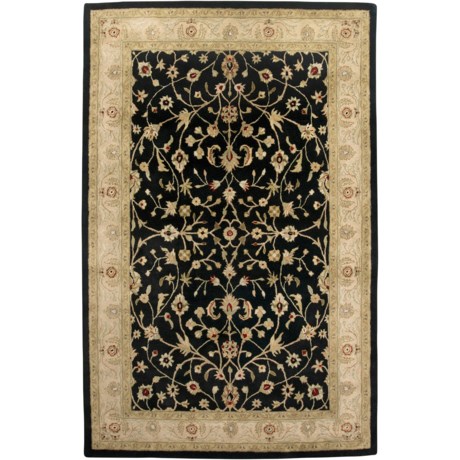 Amer Cardinal Collection Floral Vines Area Rug - 5’6”x8’6”, New Zealand Wool-Cotton