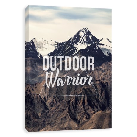 Artissimo Designs 18x24” “Outdoor Warrior” Canvas Print