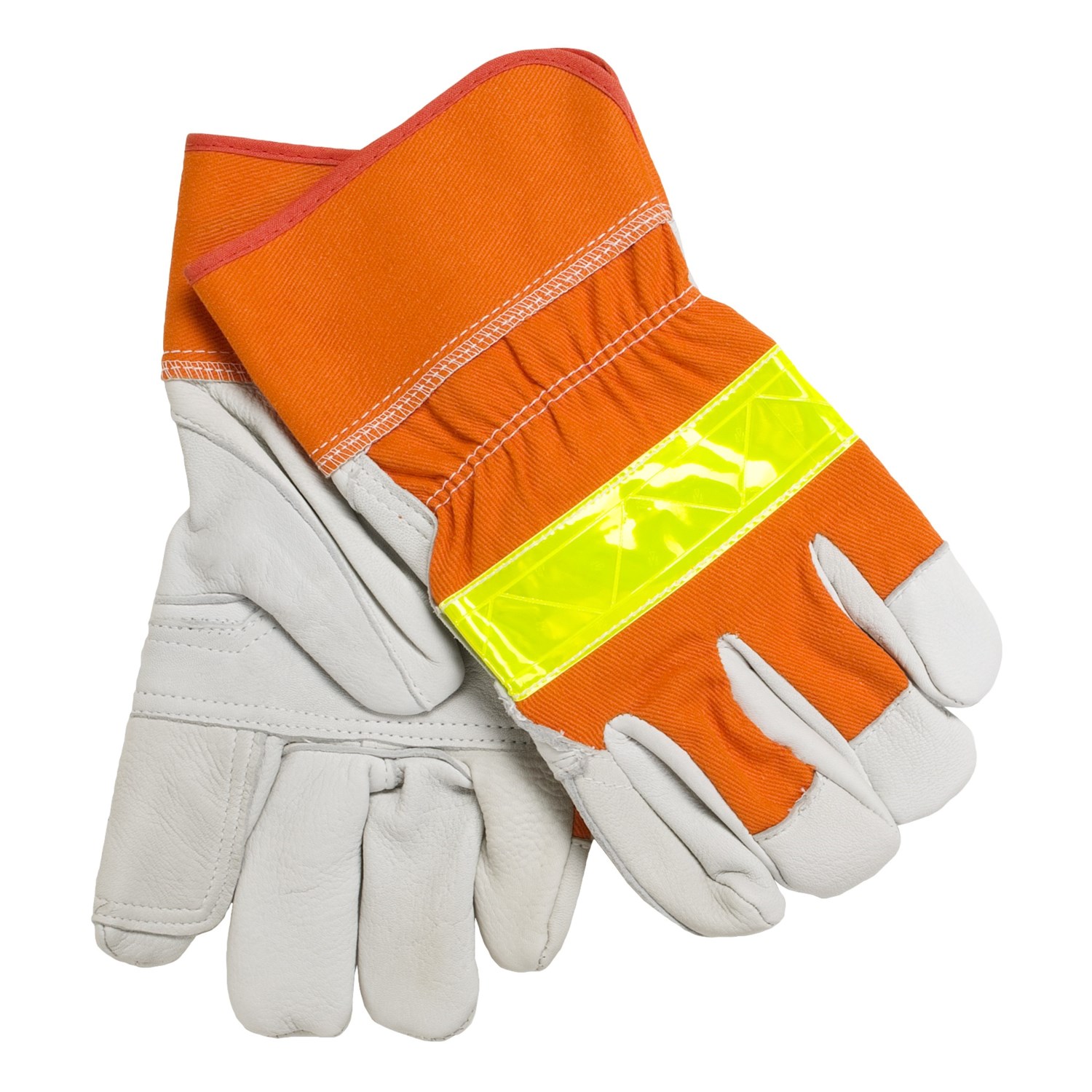 North American Trading Deerskin Gloves with Reflective Strip (For Men and Women) 3908H 60