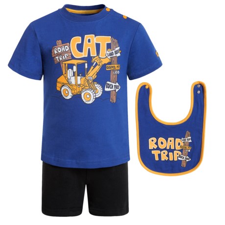 Caterpillar Road Trip T-Shirt, Shorts and Bib Set - 3-Piece, Short Sleeve (For Infants)