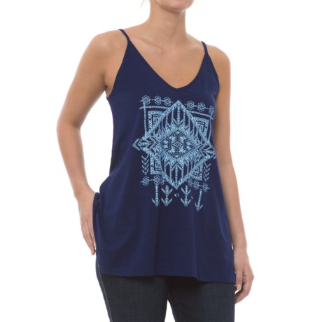 Cowgirl Up Spaghetti Strap Tank Top - V-Neck (For Women)