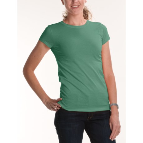 Joan Vass Studio Molly Crew Shirt - Cotton Jersey, Short Sleeve (For Women)