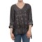 dylan Coquette Embroidered Challis Shirt - Long Sleeve (For Women)
