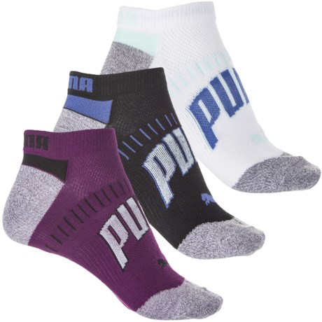 Puma Non-Terry Socks - 3-Pack, Below the Ankle (For Women)