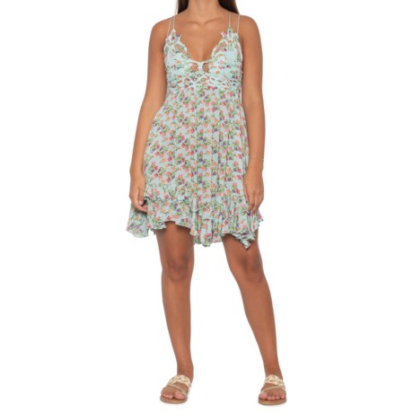 Free People Adella Printed Mini Slip Dress - Sleeveless