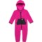 Carhartt Infant Girls CM9718 Hooded Teddy Fleece Coveralls - Full Zip, Long Sleeve
