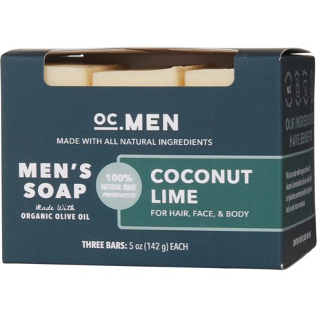 OC Men Coconut Lime Bar Soap Set - 3-Pack (For Men)