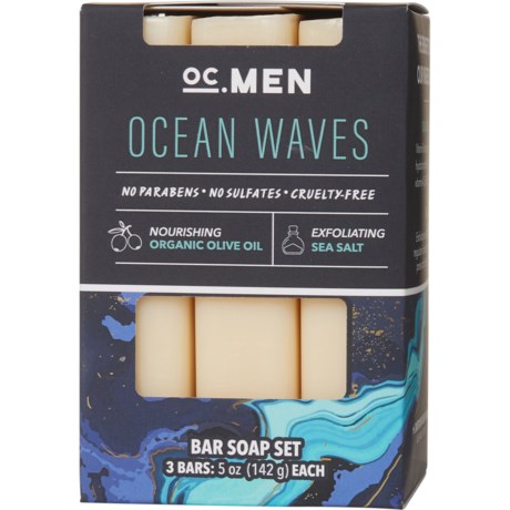 OC Men Ocean Waves Bar Soap Set - 3-Pack (For Men)