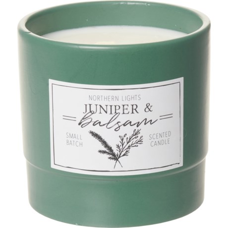 Northern Lights 26 oz. Ceramic Tiered Juniper and Balsam Candle - 3-Wick