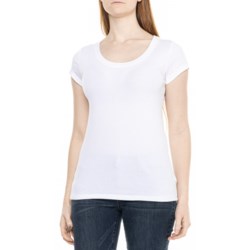 Willow Blossom Ribbed Scoop Neck T-Shirt - Short Sleeve