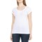 Willow Blossom Ribbed Scoop Neck T-Shirt - Short Sleeve