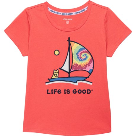 Life is Good® Big Girls Sailboat T-Shirt - Short Sleeve