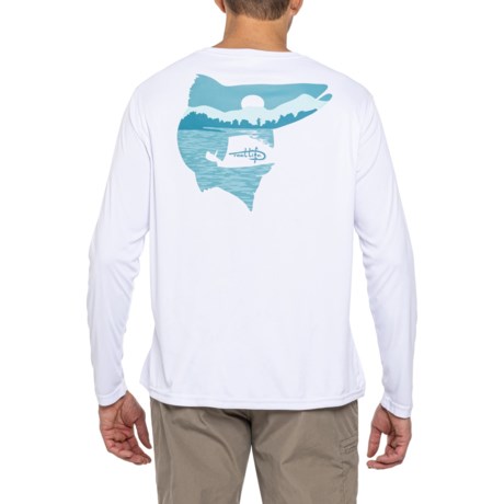 Reel Life Fish Into Sunset Sun Defender Shirt - UPF 50+, Long Sleeve