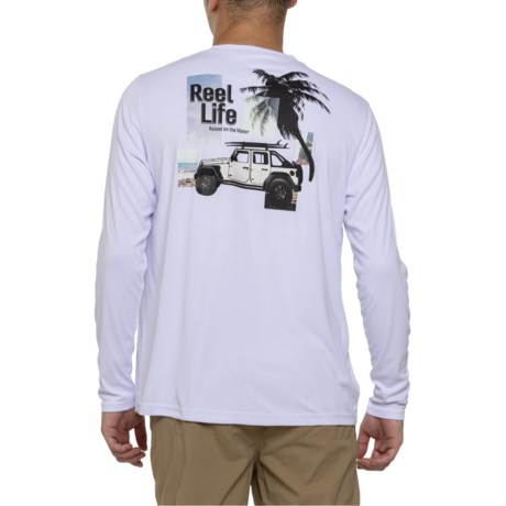 Reel Life Jeep Squares Crew Sun Defender Shirt - UPF 50+, Long Sleeve