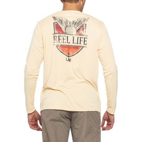 Reel Life Fish Tail Badge Sun Defender Shirt - UPF 50, Long Sleeve