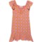 ANGIE'S DRESSES Big Girls Ruched Bodice Flounce Hem Dress - Short Sleeve