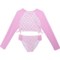 Roxy Big Girls Crop Rash Guard and Bikini Bottoms Set - UPF 50+, Long Sleeve