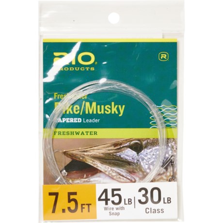 Rio Products Pike-Musky Saltwater Tapered Leader - 7.5’, 30lb,