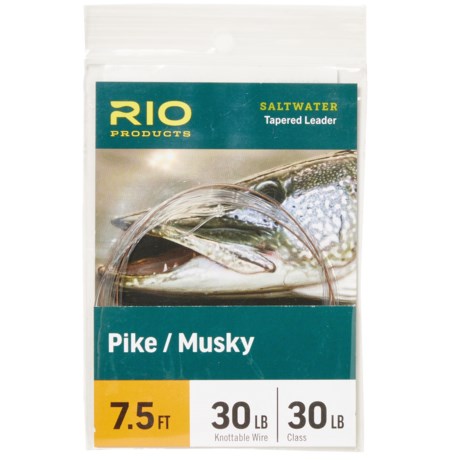 Rio Products Pike-Musky Saltwater Tapered Leader - 7.5’, 30 lb.