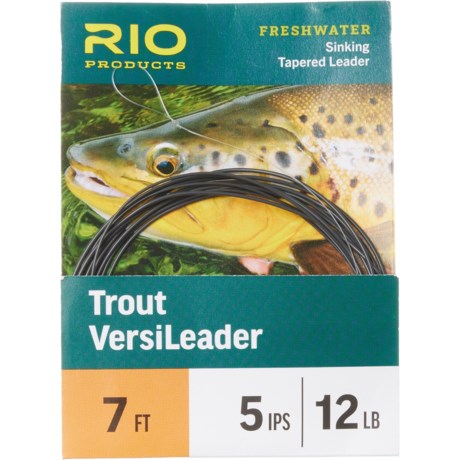 Rio Products Trout VersiLeader Freshwater Sinking Tapered Leader - 7’, 5IPS, 12 lb.