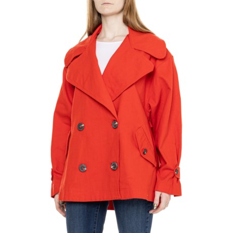 Free People Highlands Solid Peacoat