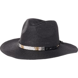 Lulla Beaded Paper Straw Fedora (For Women)