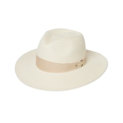 Frye Woven Fedora with Frayed Band and Metal Harness (For Women)