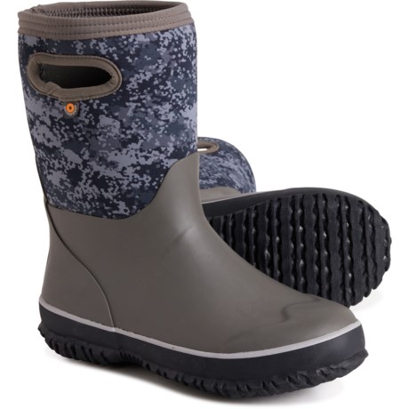 Bogs Footwear Girls Grasp M-Camo Neoprene Rain Boots - Waterproof, Insulated