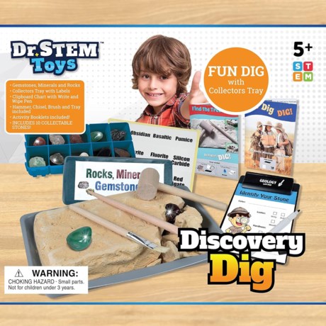 Dr. STEM THiN AiR Discovery Rock and Gem Dig Set