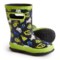 Bogs Footwear Boys Skipper Cool Monster Rain Boots - Waterproof