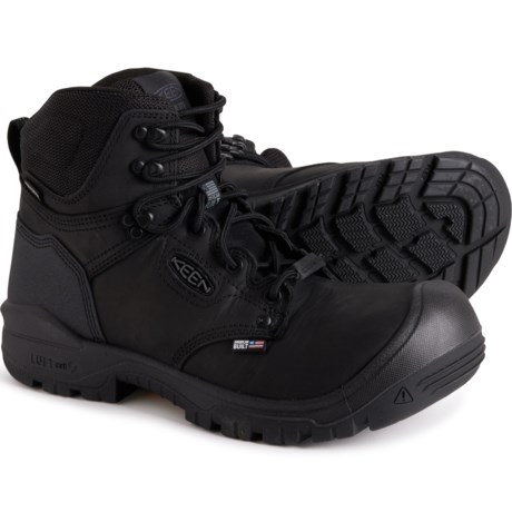 Keen Independence 6” Work Boots - Waterproof, Carbon Fiber Safety Toe, Leather (For Men)