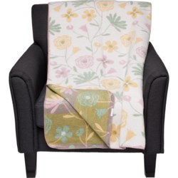Docofil Made in Portugal Floral Brushed Cotton Throw Blanket - 51x67”