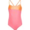 Speedo Big Girls Shimmer Color-Block One-Piece Swimsuit - UPF 50+