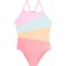 Speedo Big Girls Radiating Splice One-Piece Swimsuit - UPF 50+