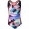 Speedo Big Girls Printed Sport Splice 660 One-Piece Swimsuit - UPF 50+